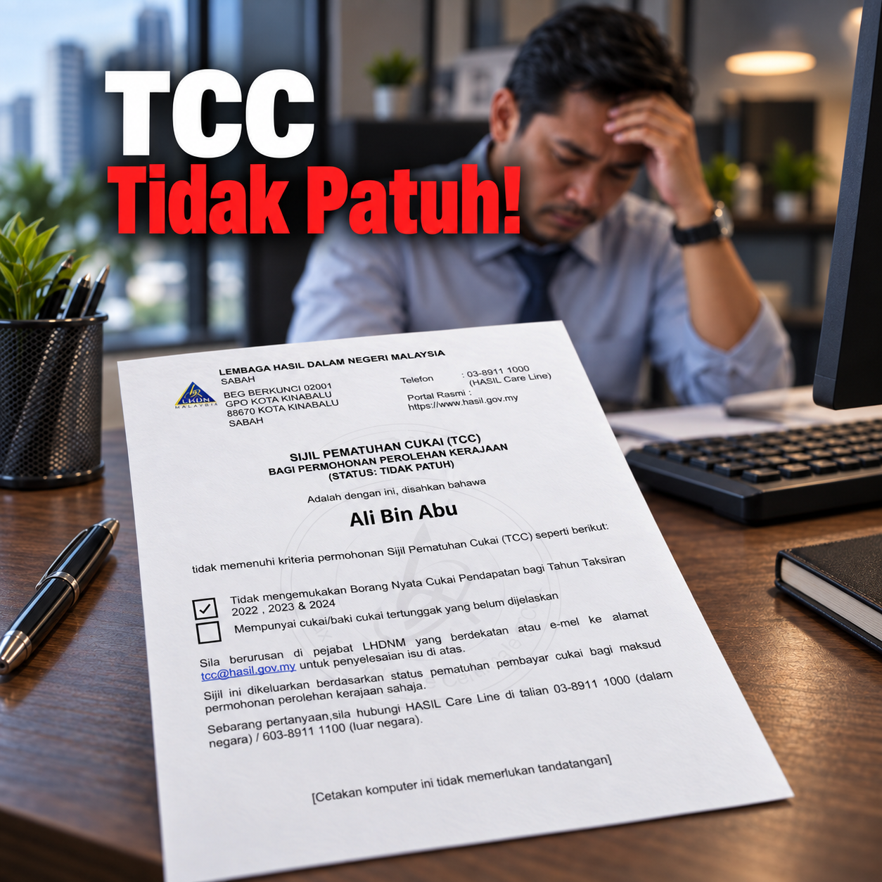 tandatangan dokumen tender